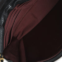 Black Quilted Caviar Classic Wallet on Chain