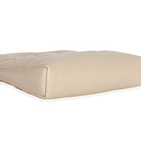 Beige Shiny Aged Calfskin Quilted Nano Kelly Shopper