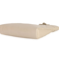 Beige Shiny Aged Calfskin Quilted Nano Kelly Shopper