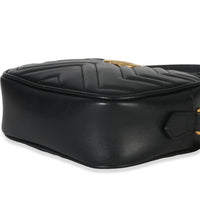 Black Calfskin Matelasse Mini GG Marmont Chain Shoulder Bag