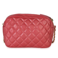 Pink Iridescent Quilted Lambskin Day Trips Camera Bag