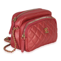 Pink Iridescent Quilted Lambskin Day Trips Camera Bag