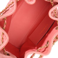 Pink Quilted Suede Mini Chanel 25 Hobo