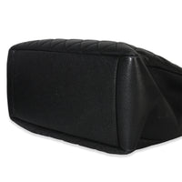 Black Quilted Caviar Grand Shopper Tote