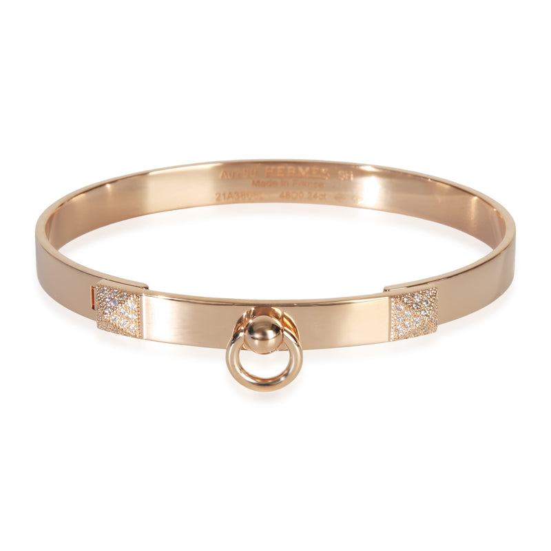 Rose Gold Diamond Collier de Chien Bracelet