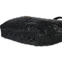 Black Quilted Lambskin Maxi Icare Shopping Tote