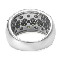 BRAND NEW Diamond and Peridot Fashion Ring in 18K White Gold (1.10 CTW)