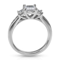 BRAND NEW Ritani Three Stone Palladium Ring with Diamonds (0.60 CTW)