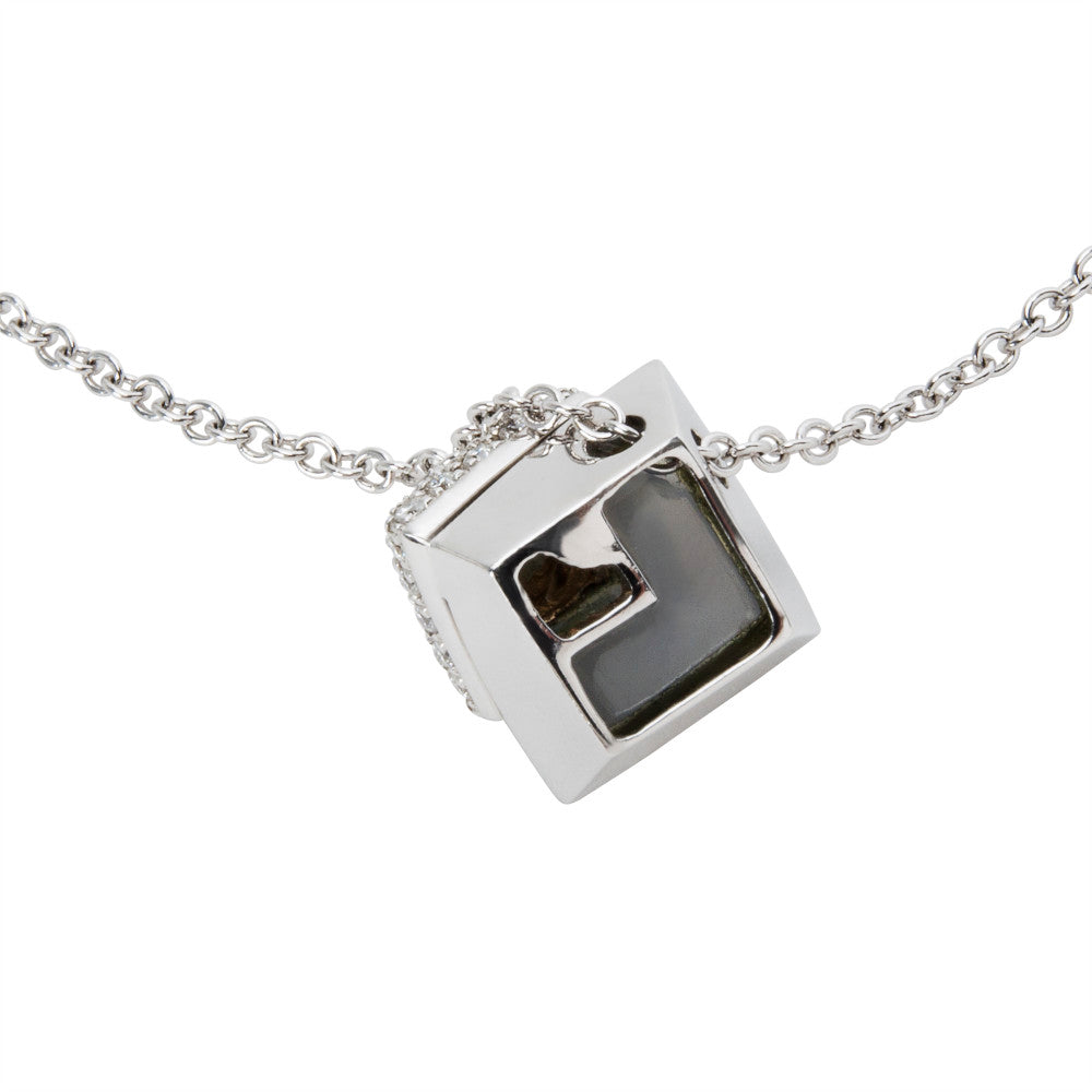 BRAND NEW Zydo Topaz & Diamond Pendant in 18K White Gold (0.98 CTW)