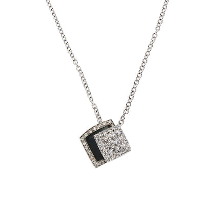 BRAND NEW Zydo Topaz & Diamond Pendant in 18K White Gold (0.98 CTW)