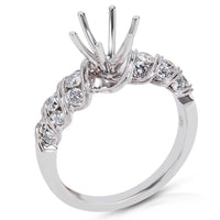BRAND NEW Diamond Engagement Ring Setting in 14K White Gold (0.58 CTW)
