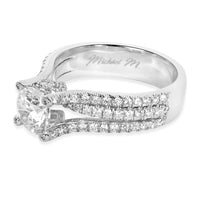 Michael M Diamond Engagement Ring Setting in 18K White Gold (0.65 CTW)