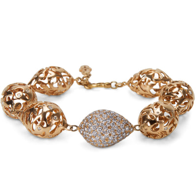 Pave Diamond Fashion Bracelet in 18k Pink Gold (7.30 CTW)