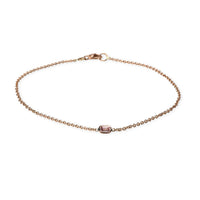 GIA Certified Fancy Pink Emerald Diamond Necklace in 14KT Rose Gold SI1 0.16 Ct