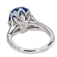 AGL Certified Ceylon Sapphire & Diamond Ring in Platinum (10.43 CTW)