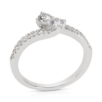 BRAND NEW Two Stone Diamond Ring in 14K White Gold (0.75 CTW)