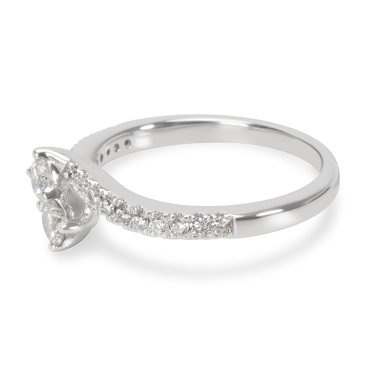 BRAND NEW Two Stone Diamond Ring in 14K White Gold (0.75 CTW)