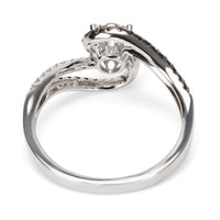 BRAND NEW Diamond Swirl Engagement Ring in 14K White Gold (0.50 CTW)