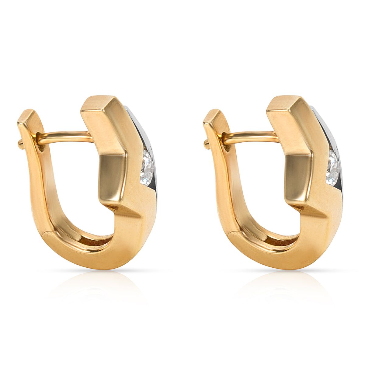 Diamond Earrings in 18K Two Tone Gold (0.30 CTW)