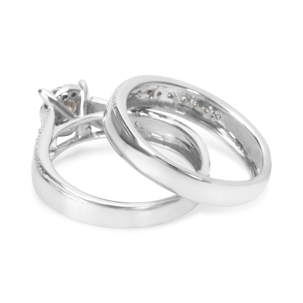 BRAND NEW Diamond Engagement Bridal Set in 10K White Gold 0.60ctw