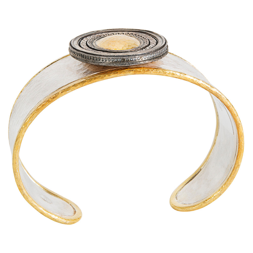 Gurhan Cavalier Cuff Bracelet in Sterling Silver & 24k Yellow Gold MSRP 4,450