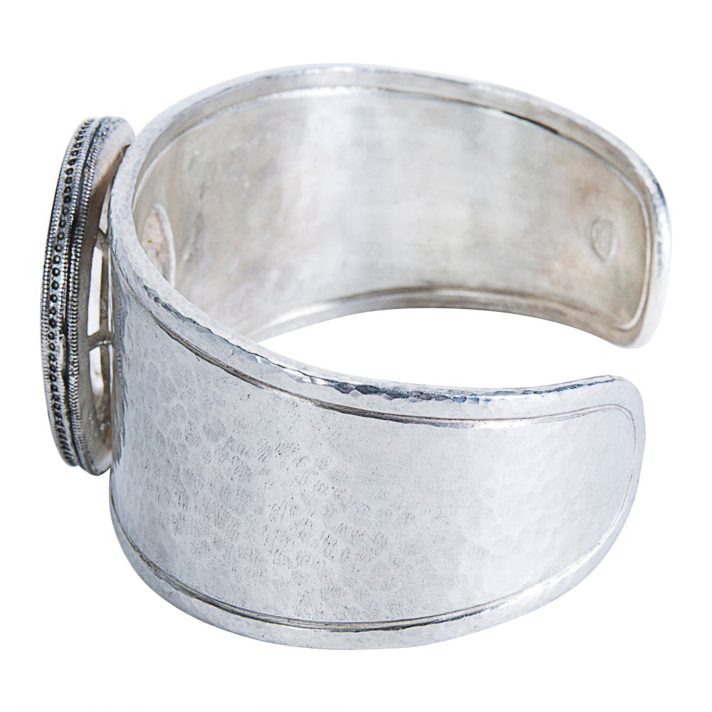 BRAND NEW Gurhan Cavalier Cuff Bracelet in Sterling Silver & 24k White Gold