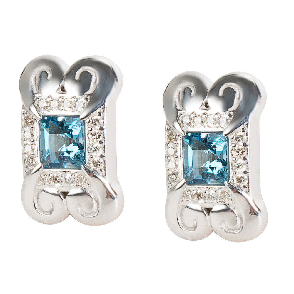 Gurhan '2014 Spring' Earrings with Blue Topaz in Sterling Silver MSRP 1625