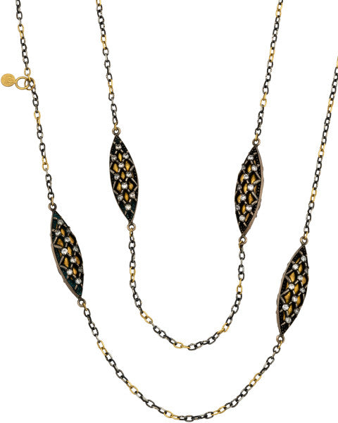 BRAND NEW Gurhan Diamond Necklace in 24KT & 14KT Yellow Gold MSRP 16100