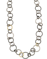 Gurhan Hoop Necklace in 24K Yellow Gold & Sterling Silver