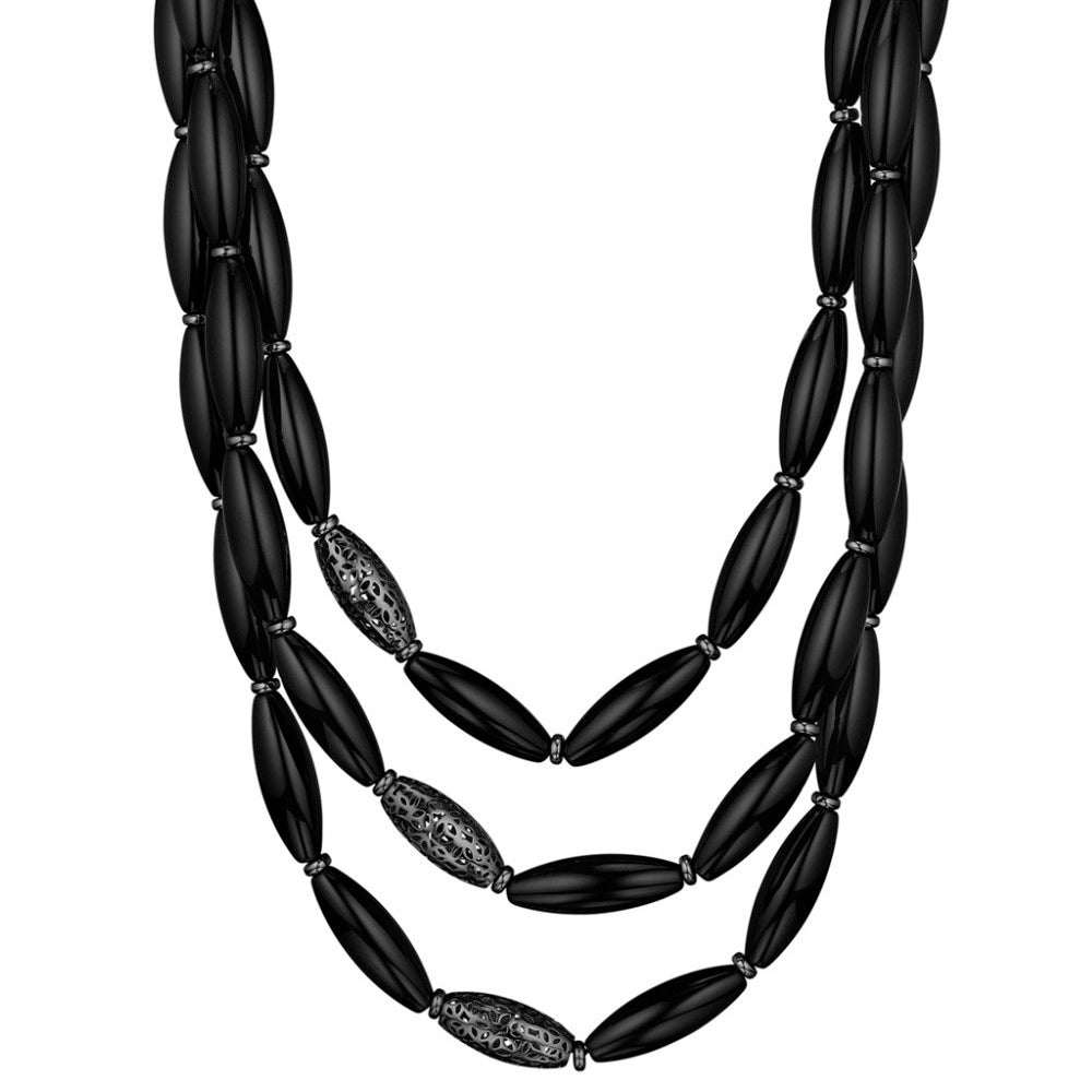 BRAND NEW Di Modolo Black Agate Necklace in Sterling Silver MSRP 895