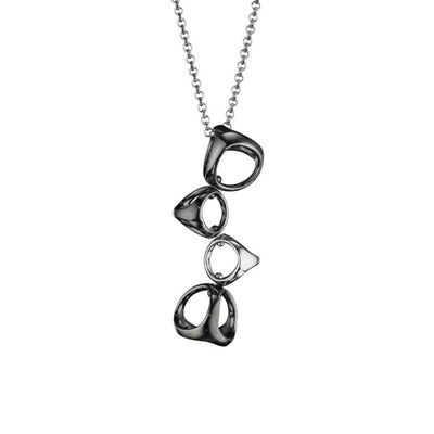 BRAND NEW Di Modolo Icona Necklace  in Sterling Silver & Plated Black Rhodium