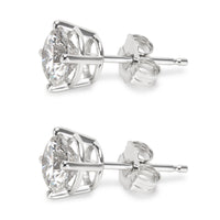 BRAND NEW 4 Prong Basket Diamond Stud Earrings in 14K White Gold (1.42 CTW)