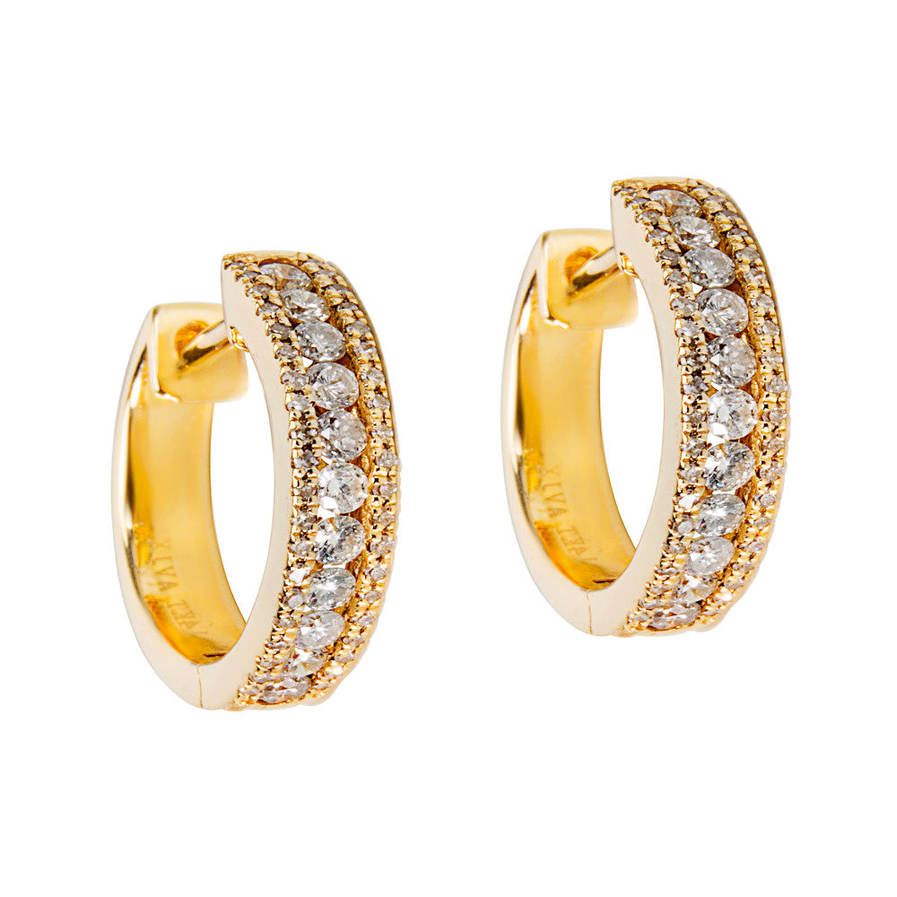 BRAND NEW Diamond Hoop Earrings in 14K Yellow Gold (0.50 CTW)