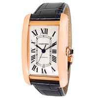 Cartier Tank Americaine W2609856 Men's Watch in 18K Rose Gold