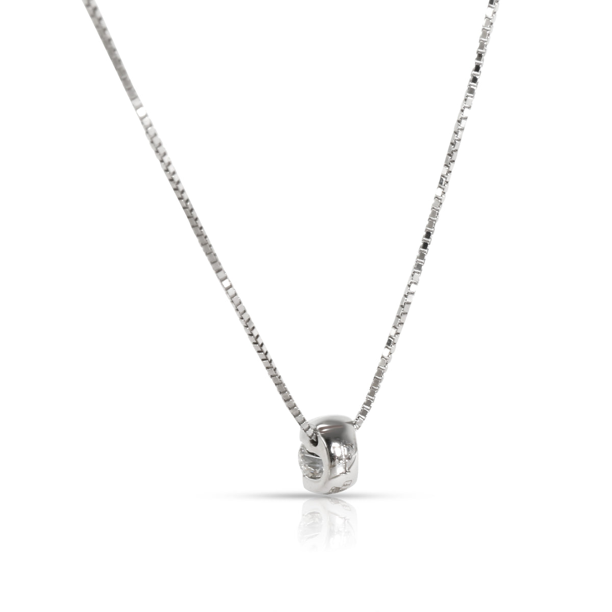 Theo Fennell Solitaire Pendant in 18K White Gold  0.25CTW