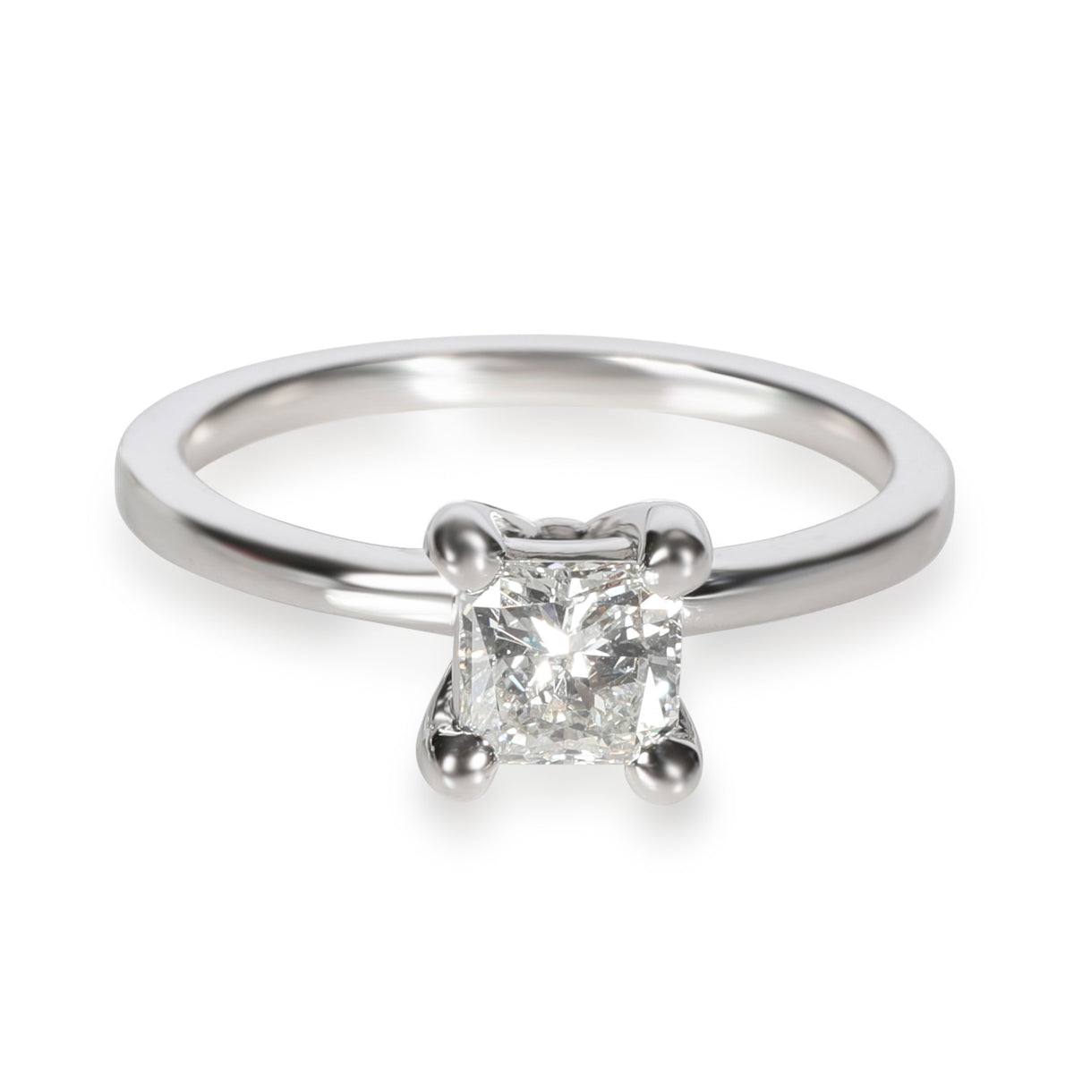 GIA Certified Radiant Diamond Engagement Ring in 14KT White Gold E VVS1 0.61 Ct