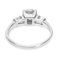 Three Stone Diamond Engagement Ring in 18K White Gold (0.65 CTW)