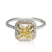 GIA Certified Fancy Yellow Radiant Diamond Engagement Ring VVS2 (2.82 CTW)