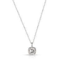 Asscher cut Halo Diamond Necklace GIA Certified  E color VVS2 clarity 1.04 Ct
