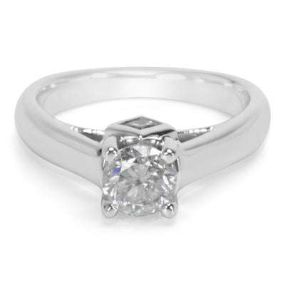 Diamond Engagement Ring in 14K White Gold I I2 0.98 CT