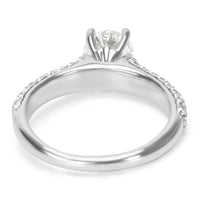 Pave Diamond Engagement Ring in 14K White Gold  (1.25 CTW)