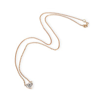GIA Certified Bezel Set Diamond Necklace in 14K Rose Gold F SI1 0.85 CTW