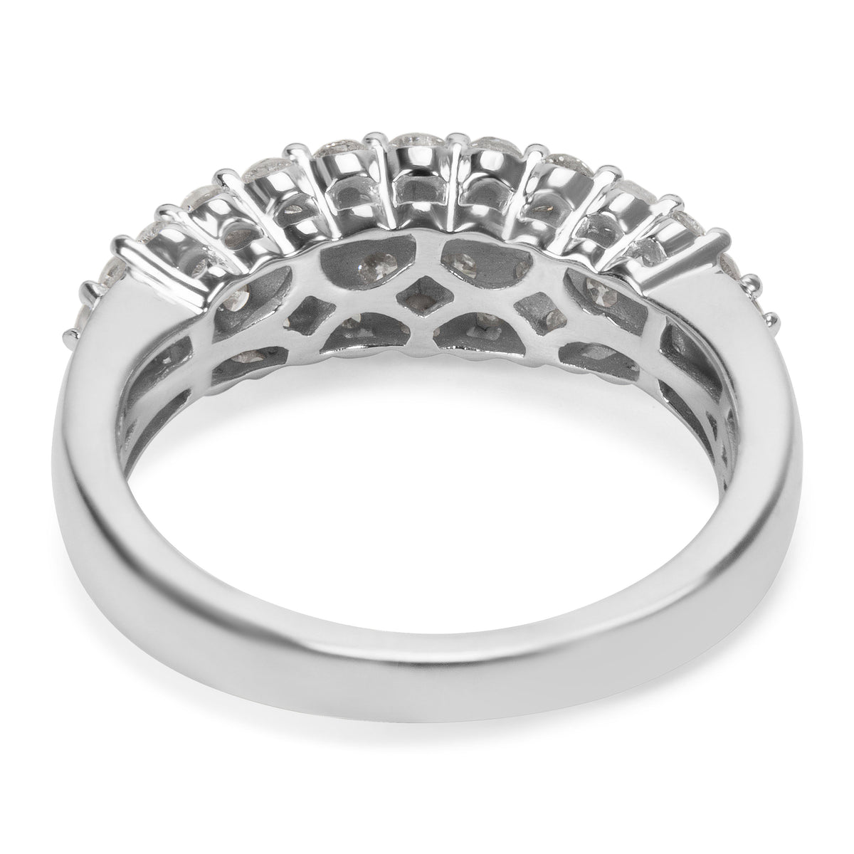 Cluster Diamond Band in 10KT White Gold 1.00 ctw