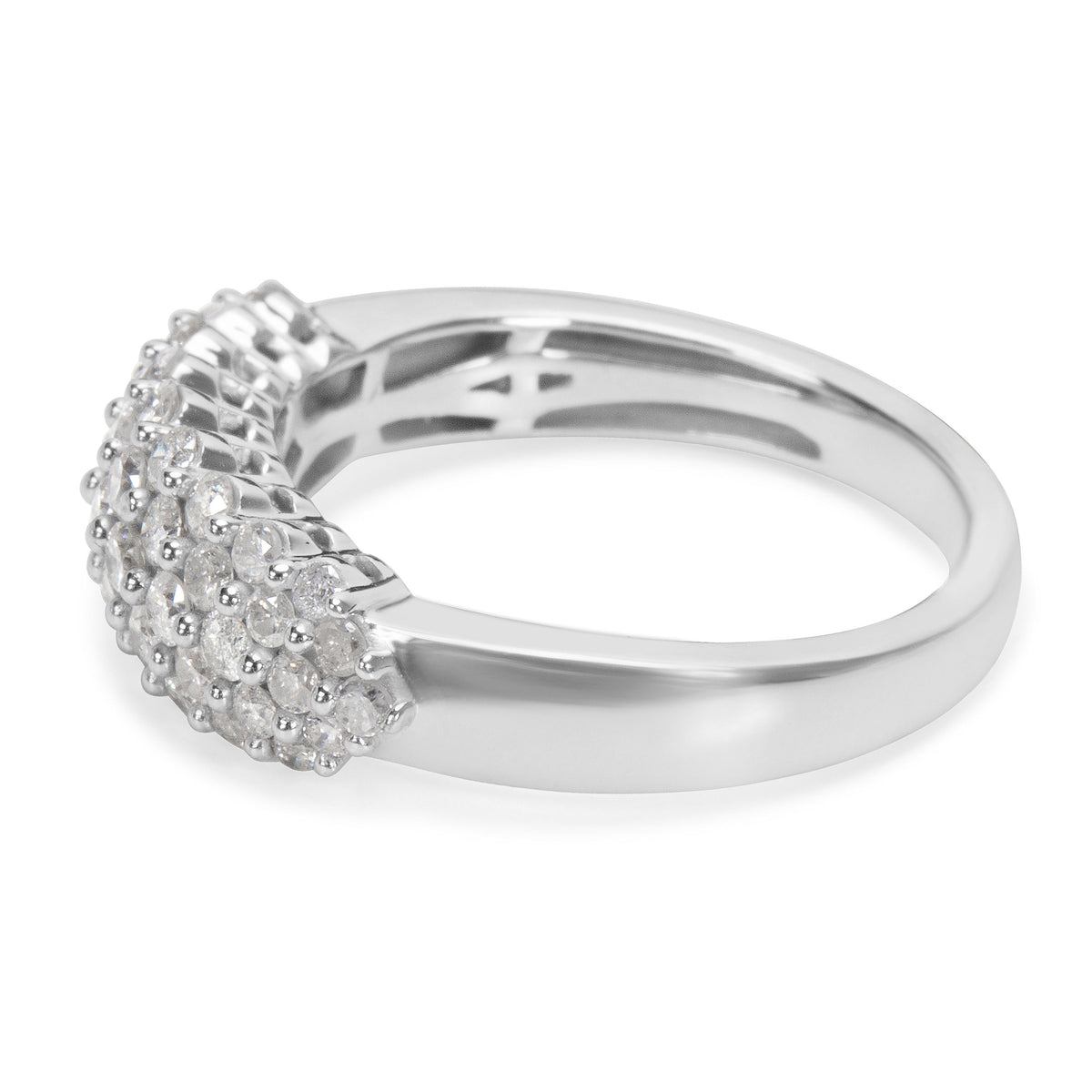 Cluster Diamond Band in 10KT White Gold 1.00 ctw