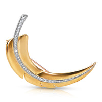 Tiffany & Co. Angela Cummings Feather Diamond Brooch 0.33ctw
