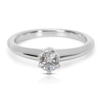 Tiffany & Co. Certified Diamond Engagement Ring in Platinum E VS1 0.26