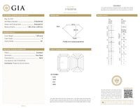 GIA Certified 1.58 Ct Emerald cut E SI1 Loose Diamond