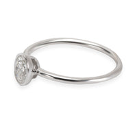GIA Certified Bezel Oval Cut Diamond Stackable Ring in 14K Gold G VVS1 0.44CT