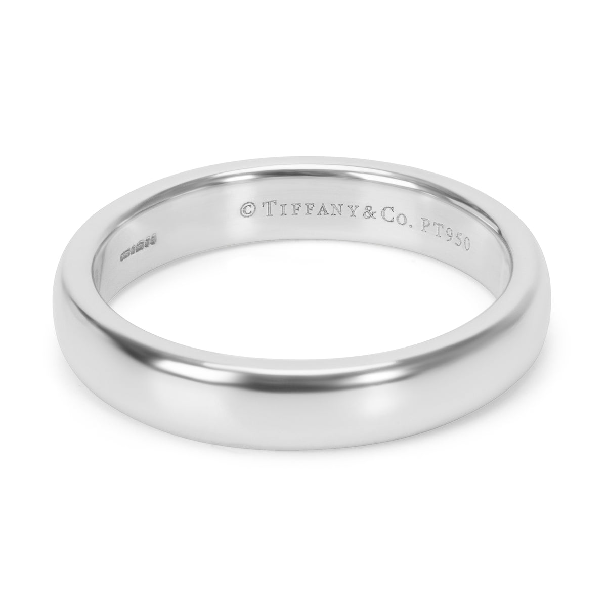 Tiffany & Co. Platinum Classic Lucida Wedding Ring in Platinum 0.03 ctw