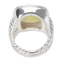 David Yurman Albion Ring with Prasiolite and Diamonds 14mm  0.45 ctw